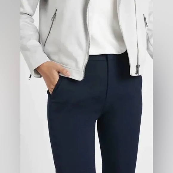 EUC Banana Republic Navy High-Rise Slim Ankle Pant - Picture 2 of 7